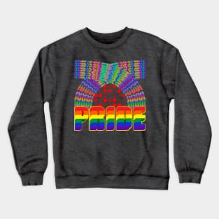 Pride - Double Rainbow and Hearts Crewneck Sweatshirt
